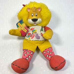 Vintage Zoobilee Zoo Van Go Lion Plush Hand Puppet – 1980s TV Character